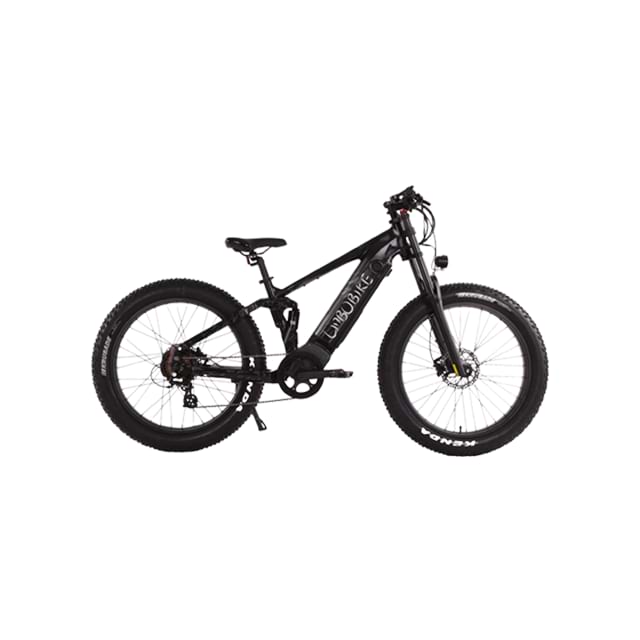 Mountain bike elétrico com suspensão total de pneu gordo de 26 polegadas