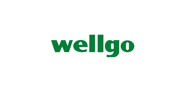 Logotipo Wellgo, simbolizando a colaboração da Linbo Transportation Tech com a marca respeitável conhecida por pedais e componentes de bicicleta de alta qualidade.